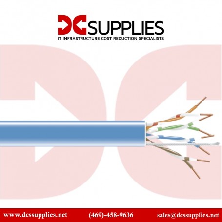 Black Box EVNSL0601A-1000 CAT6 Shielded Bulk Cable, 1000FT, Blue (EVNSL0601A-1000)