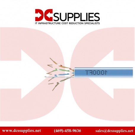 Black Box EVNSL0601A-1000 CAT6 Shielded Bulk Cable, 1000FT, Blue (EVNSL0601A-1000)