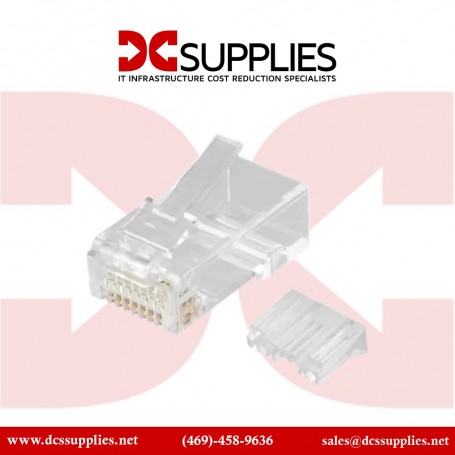 Black Box FMTP6AS-CL-100PAK CAT6A Modular RJ-45 Plugs with Boots, Solid/Stranded STP, 100-pack (FMTP6AS-CL-100PAK)