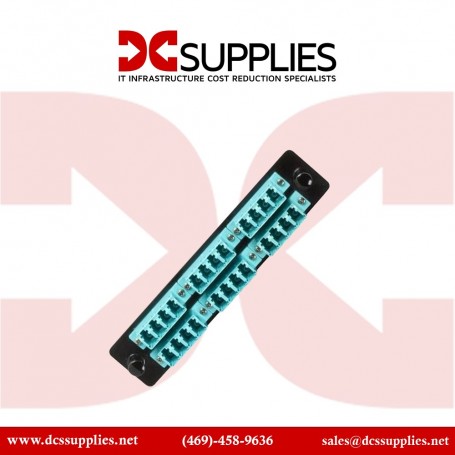 Black Box JPM468C High-Density Adapter Panel, 12 LC Duplex Pairs, Aqua (JPM468C)
