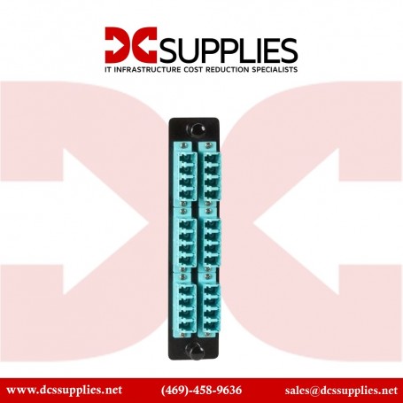Black Box JPM468C High-Density Adapter Panel, 12 LC Duplex Pairs, Aqua (JPM468C)