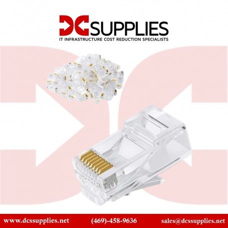 Black Box C6EZUP-50PAK CAT6 EZ-RJ45 Modular Plugs, 50-Pack (C6EZUP-50PAK)