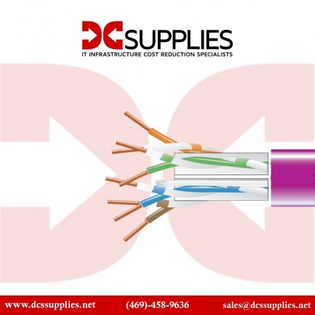 Black Box EYN864A-PB-1000 Giga True 550 CAT6 Bulk Cable, 1000 ft, PVC Violet (EYN864A-PB-1000)