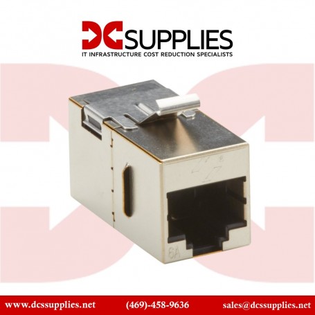 Black Box C6ACP71S-SV-10PAK CAT6A Coupler, Straight Thru Silver, Shielded. 10 Pack (C6ACP71S-SV-10PAK)