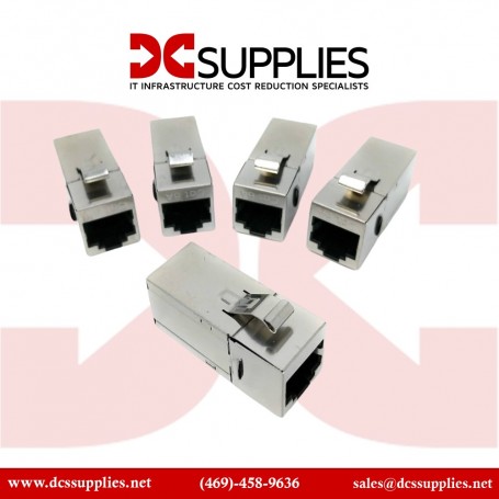Black Box C6ACP71S-SV-10PAK CAT6A Coupler, Straight Thru Silver, Shielded. 10 Pack (C6ACP71S-SV-10PAK)
