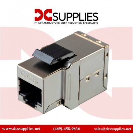 Black Box C6ACP71S-SV-10PAK CAT6A Coupler, Straight Thru Silver, Shielded. 10 Pack (C6ACP71S-SV-10PAK)