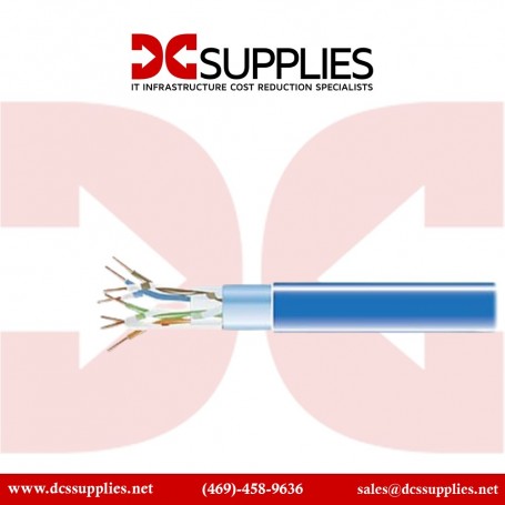 Black Box EYN870A-PB-1000 Giga true 550 CAT6 Bulk 1000FT, PVC, Blue Plbox (EYN870A-PB-1000)