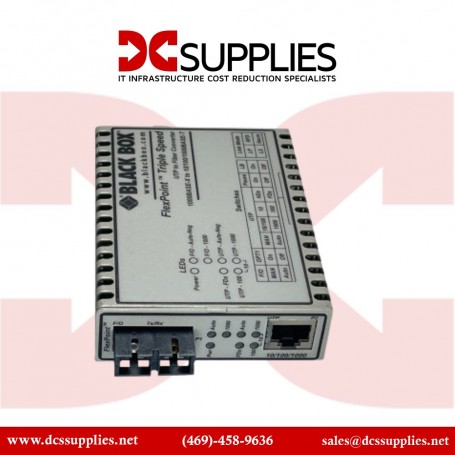 Black Box LMC1009A-R3 Gigabit Ethernet Media Converter, Singlemode, LC (LMC1009A-R3)