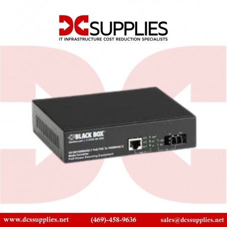 Black Box LPS500A-SM-10K-LC-R3 PoE Media Converter (LPS500A-SM-10K-LC-R3)