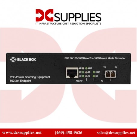 Black Box LPS500A-MM-LC-R3 PoE Media Converter (LPS500A-MM-LC-R3)