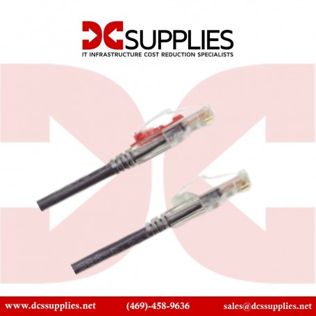 Black Box C6PC70-BK-100 GigaTrue 3 CAT6 550-MHz Lockable Patch Cable (UTP) Black 100-ft. (30.4-m) (C6PC70-BK-100)