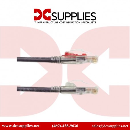 Black Box C6PC70-BK-100 GigaTrue 3 CAT6 550-MHz Lockable Patch Cable (UTP) Black 100-ft. (30.4-m) (C6PC70-BK-100)
