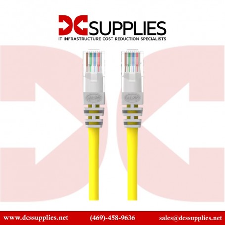 Belkin A3X126-03-YLW-M RJ45 CAT 5e UTP Crossover Cable 3-Ft Yellow Molded Connector (A3X126-03-YLW-M)