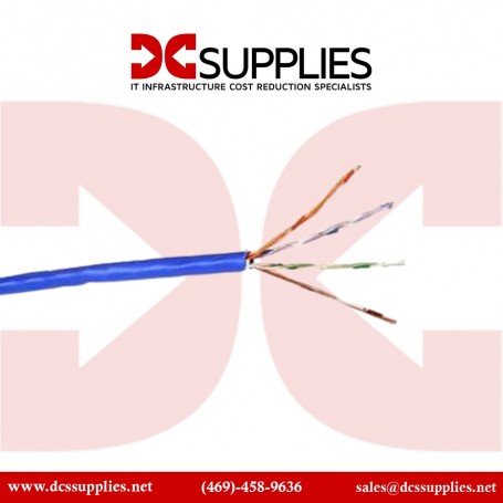 Belkin A7L504-1000-BLP CAT 5e Horizontal UTP Bulk Cable 1000-Ft Blue Plenum Solid (A7L504-1000-BLP)