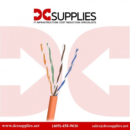 Belkin A7J304-1000-ORG CAT 5e Bulk Patch Cable 1000-Ft Orange Stranded (A7J304-1000-ORG)