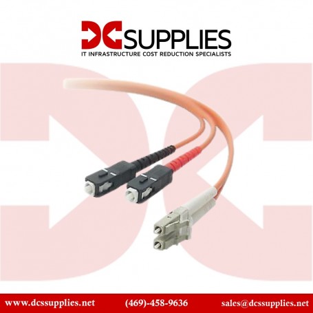 Belkin F2F202L7-02M Multimode Duplex 62.5/125 Fiber Optic Patch Cable (2 Meters, SC/LC) (F2F202L7-02M)