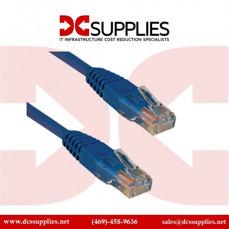 Tripp Lite N002-001-BL 1ft Cat5e 350MHz Strain-relief Molded Patch Cable RJ45 M/M Blue (N002-001-BL)