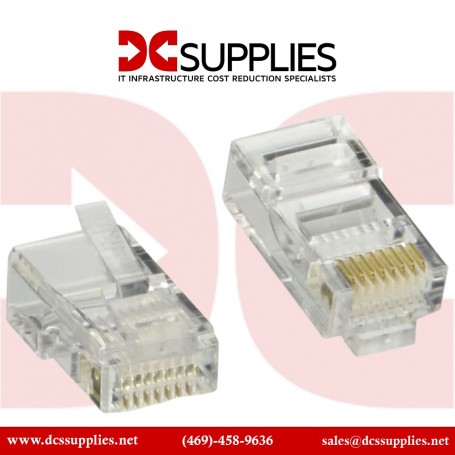 Belkin R6G088-100 RJ45 Flat Cable Plug 100-Pack for Cat5e/6 Cables (R6G088-100)