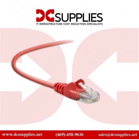 Belkin A3L791-02-RED-S CAT5e RJ45 Snagless Molded Patch Cable 2-Ft - Red (A3L791-02-RED-S)