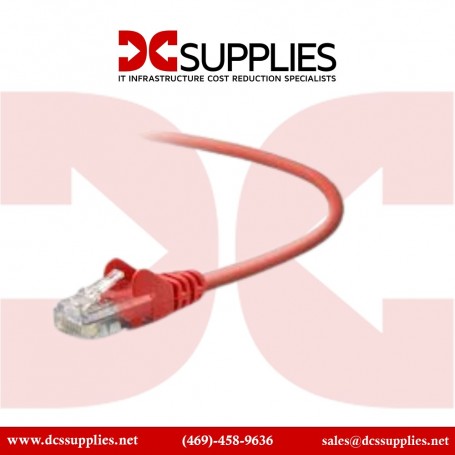 Belkin A3L791-02-RED-S CAT5e RJ45 Snagless Molded Patch Cable 2-Ft - Red (A3L791-02-RED-S)