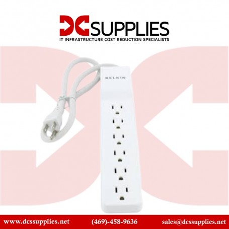 Belkin BE106000-2.5 6-Outlet Home Office 555J Surge Protector 2.5FT Cord (BE106000-2.5)