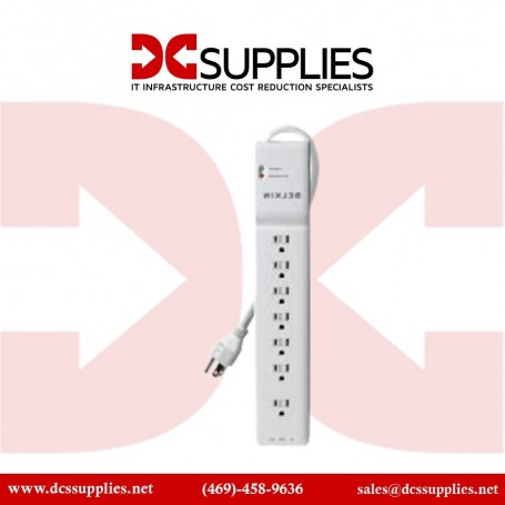 Belkin BE107200-06 7-Outlet Home Office Surge Protector 6Ft Cord White (BE107200-06)