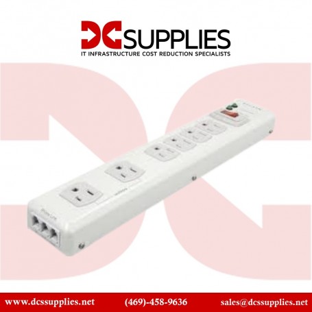 Belkin F9H620-06-MTL 6-Outlet Metal Surge Protector 6 Cord White (F9H620-06-MTL)