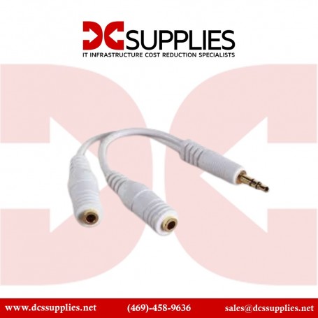 Belkin F8V234-WHT Speaker and Headphone Splitter, Standard, White (F8V234-WHT)