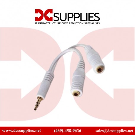 Belkin F8V234-WHT Speaker and Headphone Splitter, Standard, White (F8V234-WHT)