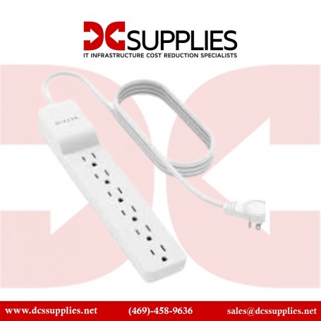 Belkin BE106000-08R 6-Outlet Surge Protector Rotating Plug 8 ft. Cord (BE106000-08R)