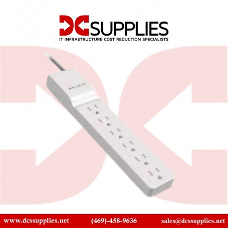 Belkin BE106000-08R 6-Outlet Surge Protector Rotating Plug 8 ft. Cord (BE106000-08R)