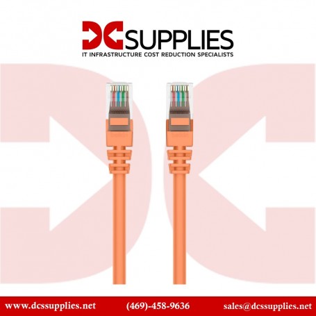 Belkin A3L980-01-ORG-S CAT6 Patch Cable, Orange, Snagless, 1FT (A3L980-01-ORG-S)