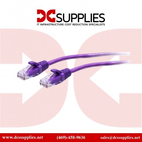 C2G C2G30191 7FT CAT6A Purple Slim Ethernet (C2G30191)