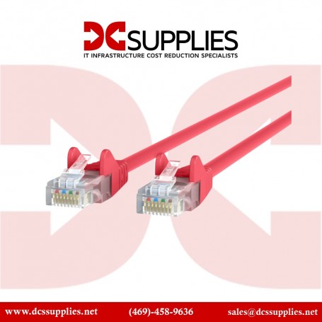 Belkin A3X189-03-RED-S 3FT Cable CO CAT6 Snagless-4PAIR RJ45M/M Red (A3X189-03-RED-S)