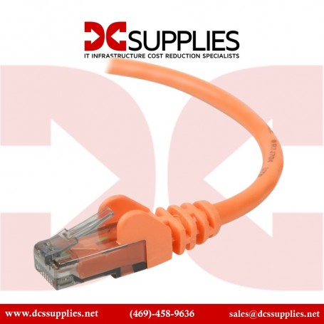 Belkin A3L980-08-ORG-S 8FT CAT6 Snagless Patch Cable RJ45M/RJ45M Orange (A3L980-08-ORG-S)