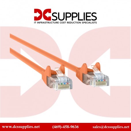 Belkin A3L980-14-ORG-S 14-Feet RJ45 Cat6 Snagless Patch Network Cable, Orange (A3L980-14-ORG-S)