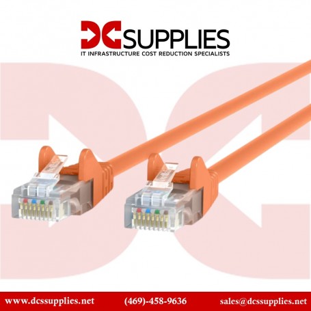 Belkin A3L980-06-ORG-S 6FT CAT6 Orange Snagless Patch Cable RJ45 M/M (A3L980-06-ORG-S)