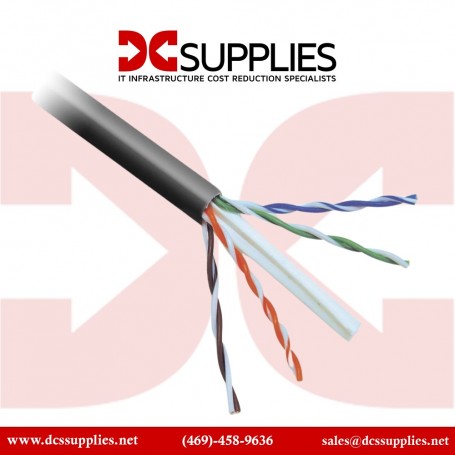 Belkin A7L704-1000BK-P 1000FT Cable CAT6 Solid-Bulk 4PR 24AWG Black PLNM (A7L704-1000BK-P)