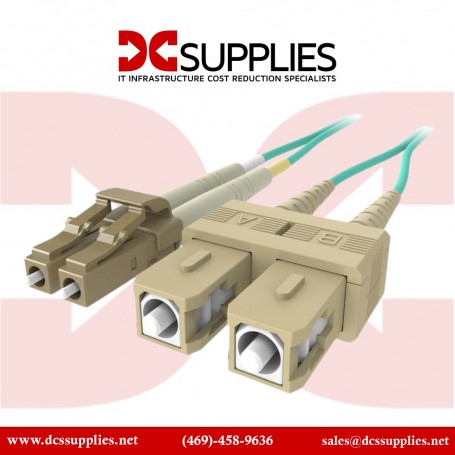 Belkin F2F402L7-10M-G Fiber Patch Cable LC/SC1 10 Gig Aqua 10M 50/125 (F2F402L7-10M-G)