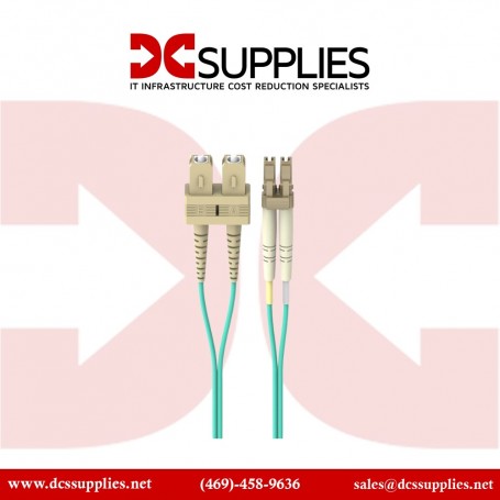 Belkin F2F402L7-10M-G Fiber Patch Cable LC/SC1 10 Gig Aqua 10M 50/125 (F2F402L7-10M-G)