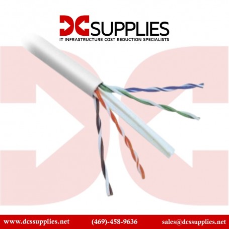 Belkin A7L704-1000WH-P 1000FT Cable CAT6 Solid-Bulk 4PR 24AWG  White (A7L704-1000WH-P)