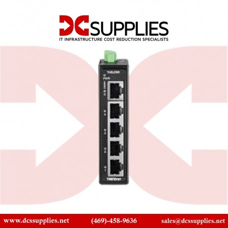 TRENDnet TI-GLC50 5 Port Industrial Gigabit DIN Rail Mini Switch (TI-GLC50)