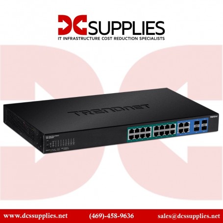 TRENDnet TPE-1620WSF Gigabit Web Smart PoE Ethernet Switch 20 Port 370W (TPE-1620WSF)