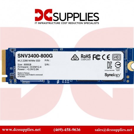 Synology SNV3400-800G 800GB SSD via Internal Slot (SNV3400-800G)
