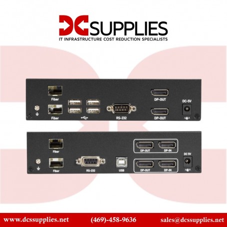 Black KVXLCDPF-100-SFPBUN3 Box KVM Extender 4K DP USB 2.0 20km Fiber Optic (KVXLCDPF-100-SFPBUN3)