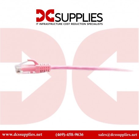 C2G C2G30201 25FT CAT6A Pink Slim Ethernet (C2G30201)
