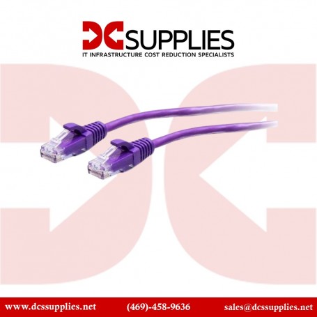 C2G C2G30188 1FT CAT6A Purple Slim Ethernet (C2G30188)
