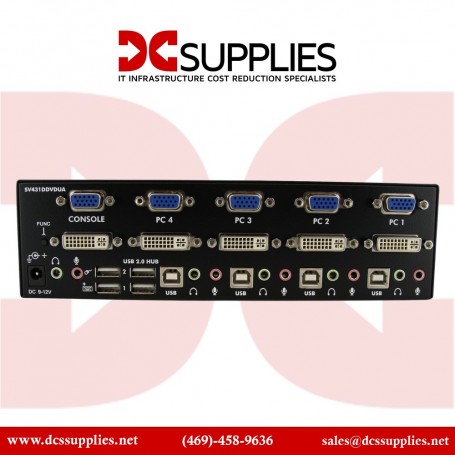 StarTech.com SV431DDVDUA 4 Port DVI VGA Dual Monitor KVM Switch (SV431DDVDUA)
