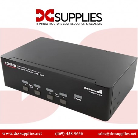 StarTech.com SV431DDVDUA 4 Port DVI VGA Dual Monitor KVM Switch (SV431DDVDUA)