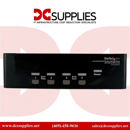 StarTech.com SV431DDVDUA 4 Port DVI VGA Dual Monitor KVM Switch (SV431DDVDUA)